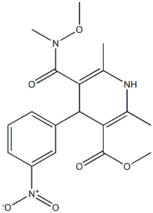 2,6-Dimethyl-4-(3-nitrophenyl)-5-[[methyl(methoxy)amino]carbonyl]-1,4-dihydropyridine-3-carboxylic acid methyl ester