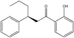 [S,(+)]-1-(2-Hydroxyphenyl)-3-phenyl-1-hexanone Struktur