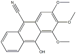 2,3,4-Trimethoxy-10-hydroxyanthracene-9-carbonitrile,,结构式