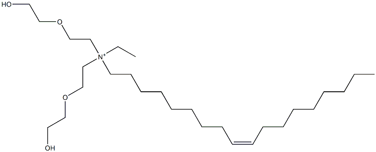 (Z)-N-Ethyl-N,N-bis[2-(2-hydroxyethoxy)ethyl]-9-octadecen-1-aminium Structure