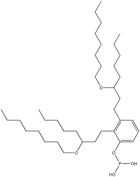 Phosphorous acid bis[3-(octyloxy)octyl]phenyl ester Struktur