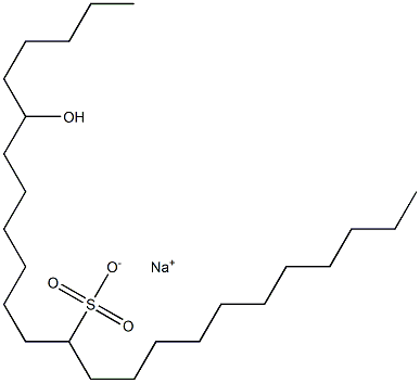 19-Hydroxytetracosane-12-sulfonic acid sodium salt Structure