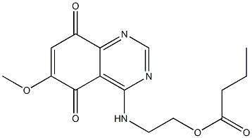 4-(2-Butyryloxyethylamino)-6-methoxyquinazoline-5,8-dione,,结构式