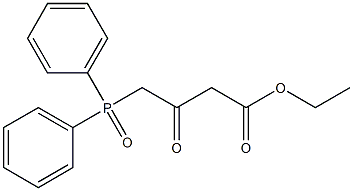 3-オキソ-4-ジフェニルホスフィニル酪酸エチル 化学構造式