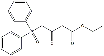 3-Oxo-4-(diphenylphosphinyl)butanoic acid ethyl ester,,结构式