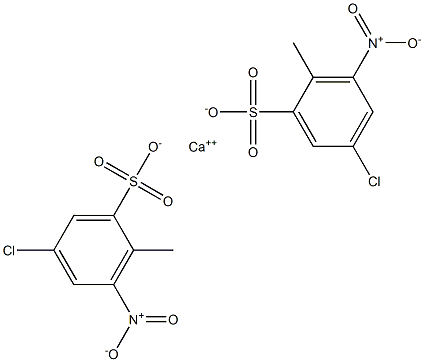 ビス(5-クロロ-2-メチル-3-ニトロベンゼンスルホン酸)カルシウム 化学構造式