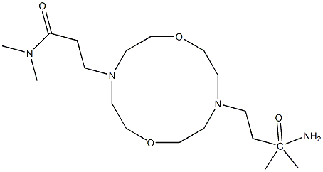 N,N,N',N'-Tetramethyl-4,10-diaza-1,7-dioxacyclododecane-4,10-dipropionamide Structure