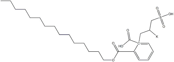 Phthalic acid 1-pentadecyl 2-(2-potassiosulfopropyl) ester Struktur