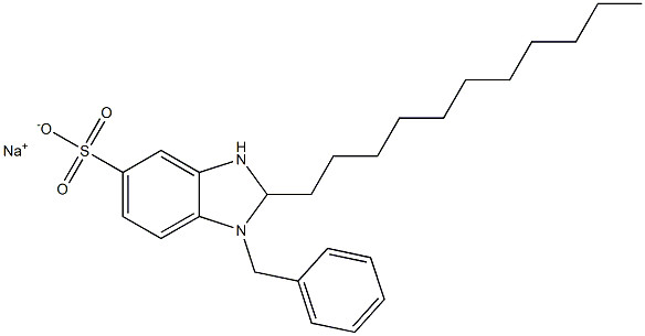 1-Benzyl-2,3-dihydro-2-undecyl-1H-benzimidazole-5-sulfonic acid sodium salt Structure