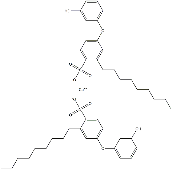 Bis(3'-hydroxy-3-nonyl[oxybisbenzene]-4-sulfonic acid)calcium salt,,结构式