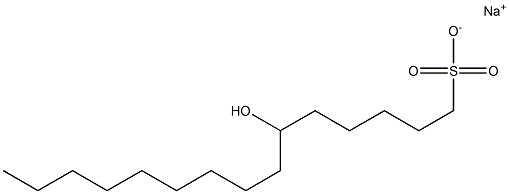 6-Hydroxypentadecane-1-sulfonic acid sodium salt Structure