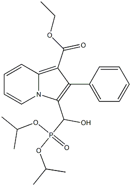 (1-Ethoxycarbonyl-2-phenylindolizin-3-yl)hydroxymethylphosphonic acid diisopropyl ester Structure