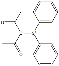 ジフェニルスルホニオジアセチルメタニド 化学構造式