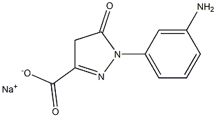 1-(3-Aminophenyl)-5-oxo-2-pyrazoline-3-carboxylic acid sodium salt Structure