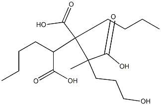ブタン-1,2,3-トリカルボン酸3-(3-ヒドロキシプロピル)1,2-ジブチル 化学構造式