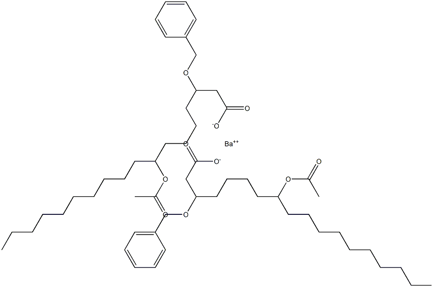 Bis(3-benzyloxy-8-acetyloxystearic acid)barium salt Structure