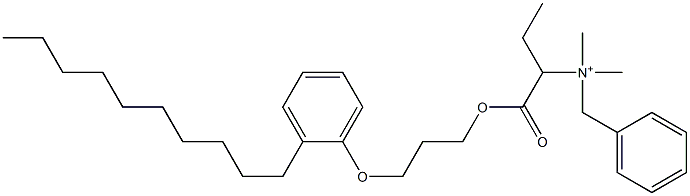 N,N-Dimethyl-N-benzyl-N-[1-[[3-(2-decylphenyloxy)propyl]oxycarbonyl]propyl]aminium Structure