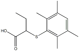 2-[(2,3,5,6-Tetramethylphenyl)thio]butyric acid Struktur