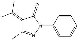 4-イソプロピリデン-1-フェニル-3-メチル-2-ピラゾリン-5-オン 化学構造式