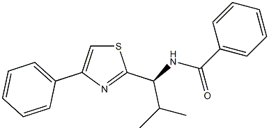 (+)-N-[(S)-2-Methyl-1-(4-phenyl-2-thiazolyl)propyl]benzamide 结构式