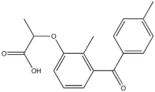 2-[3-(p-メチルベンゾイル)-o-トリルオキシ]プロピオン酸 化学構造式