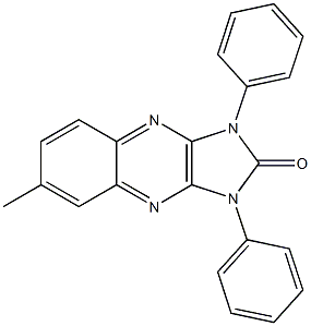 1,3-ジフェニル-6-メチル-1H-イミダゾ[4,5-b]キノキサリン-2(3H)-オン 化学構造式
