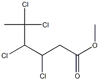 3,4,5,5-テトラクロロヘキサン酸メチル 化学構造式