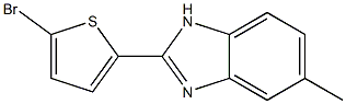 5-Methyl-2-(5-bromothiophen-2-yl)-1H-benzimidazole Structure