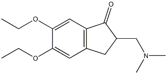 2-Dimethylaminomethyl-5,6-diethoxyindan-1-one Struktur