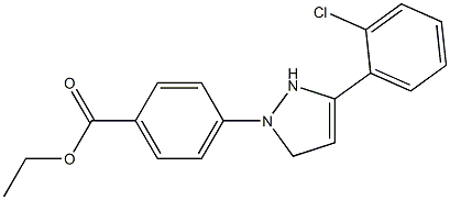 4-[3-(2-Chlorophenyl)-3-pyrazolin-1-yl]benzoic acid ethyl ester,,结构式