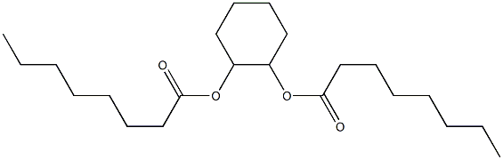 Dioctanoic acid 1,2-cyclohexanediyl ester Structure