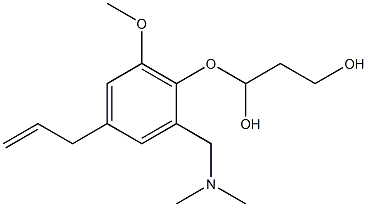 3-[4-Allyl-2-[(dimethylamino)methyl]-6-methoxyphenoxy]-1,3-propanediol Structure