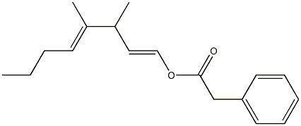 Phenylacetic acid 3,4-dimethyl-1,4-octadienyl ester Struktur