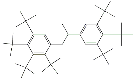1-(2,3,4,5-Tetra-tert-butylphenyl)-2-(3,4,5-tri-tert-butylphenyl)propane Struktur