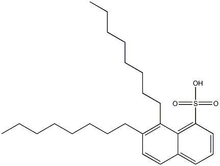 7,8-Dioctyl-1-naphthalenesulfonic acid 结构式