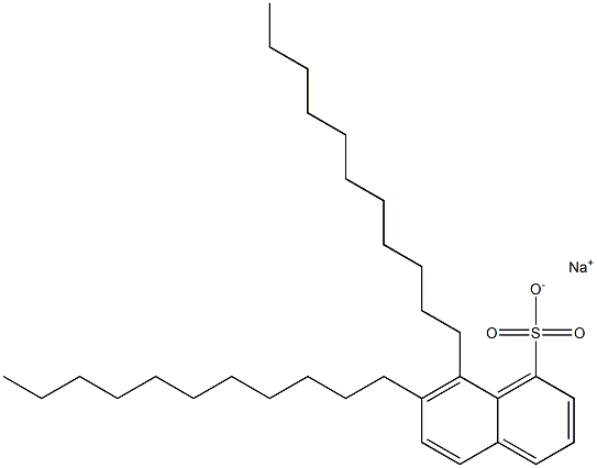 7,8-ジウンデシル-1-ナフタレンスルホン酸ナトリウム 化学構造式