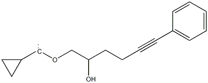 Cyclopropyl 2-hydroxy-6-phenyl-5-hexynyloxycarbene Struktur