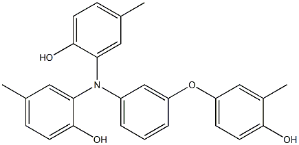 N,N-Bis(2-hydroxy-5-methylphenyl)-3-(4-hydroxy-3-methylphenoxy)benzenamine Structure