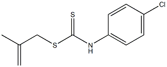 N-(4-Chlorophenyl)dithiocarbamic acid (2-methyl-2-propenyl) ester 结构式