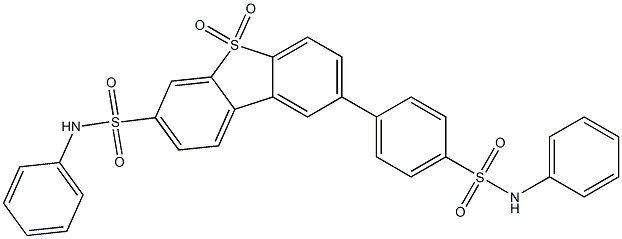 N-Phenyl-2-[4-[(phenylamino)sulfonyl]phenyl]dibenzothiophene-7-sulfonamide 5,5-dioxide Structure