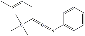 2-(トリメチルシリル)-1-(フェニルイミノ)-1,4-ヘキサジエン 化学構造式