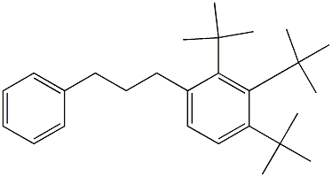 1-(2,3,4-Tri-tert-butylphenyl)-3-phenylpropane Struktur