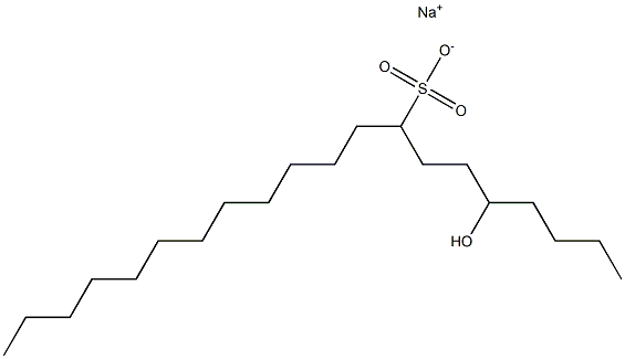 5-Hydroxyicosane-8-sulfonic acid sodium salt,,结构式