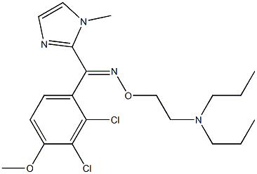 (E)-(2,3-ジクロロ-4-メトキシフェニル)(1-メチル-1H-イミダゾール-2-イル)ケトンO-(2-ジプロピルアミノエチル)オキシム 化学構造式
