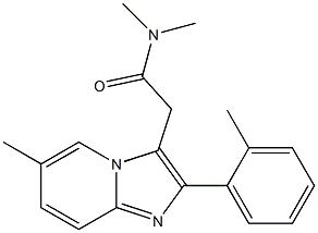 N,N-Dimethyl-2-(2-methylphenyl)-6-methylimidazo[1,2-a]pyridine-3-acetamide Struktur