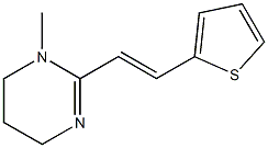 1,4,5,6-Tetrahydro-1-methyl-2-[2-(2-thienyl)ethenyl]pyrimidine,,结构式