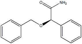 [R,(-)]-2-(ベンジルオキシ)-2-フェニルアセトアミド 化学構造式