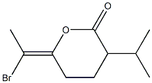 (6E)-6-(1-Bromoethylidene)-3-isopropyltetrahydro-2H-pyran-2-one,,结构式