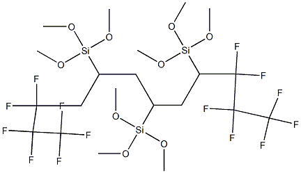 1,1,1,2,2,3,3,10,10,11,11,12,12,12-Tetradecafluoro-4,6,8-tris(trimethoxysilyl)dodecane Structure