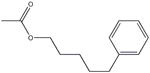 Acetic acid 5-phenylpentyl ester Structure